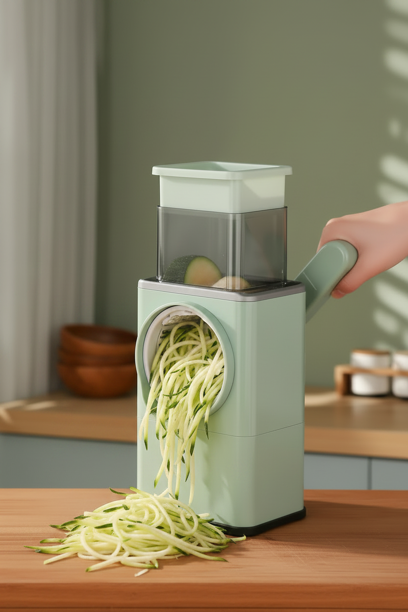 SwiftPrep™ Rotary Drum Vegetable Slicer & Grater