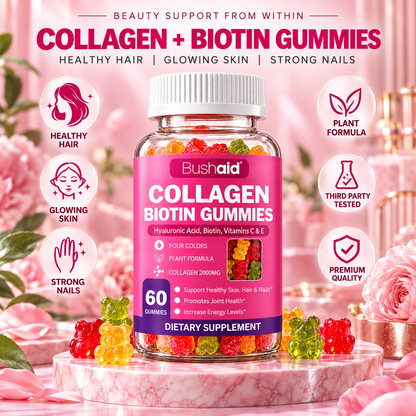 Collagen + Biotin Gummies for Hair, Skin & Nails